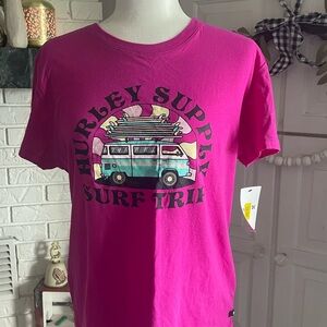 Hurley Pink Short Sleeve Tee